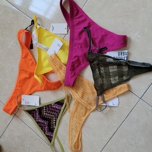 6 UO rave MED colorful thong bundle